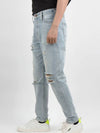 IKALOOK Spring Fall Light Blue Regular Fit Damaged Jeans AJN172 - IKALOOOK - BALAAN 3