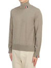 Striped Fine Merino Jersey Turtleneck Medium Brown - THOM BROWNE - BALAAN 3