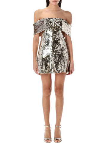 Self-Portrait Sequin Gold Mini Dress - SELF PORTRAIT - BALAAN 1