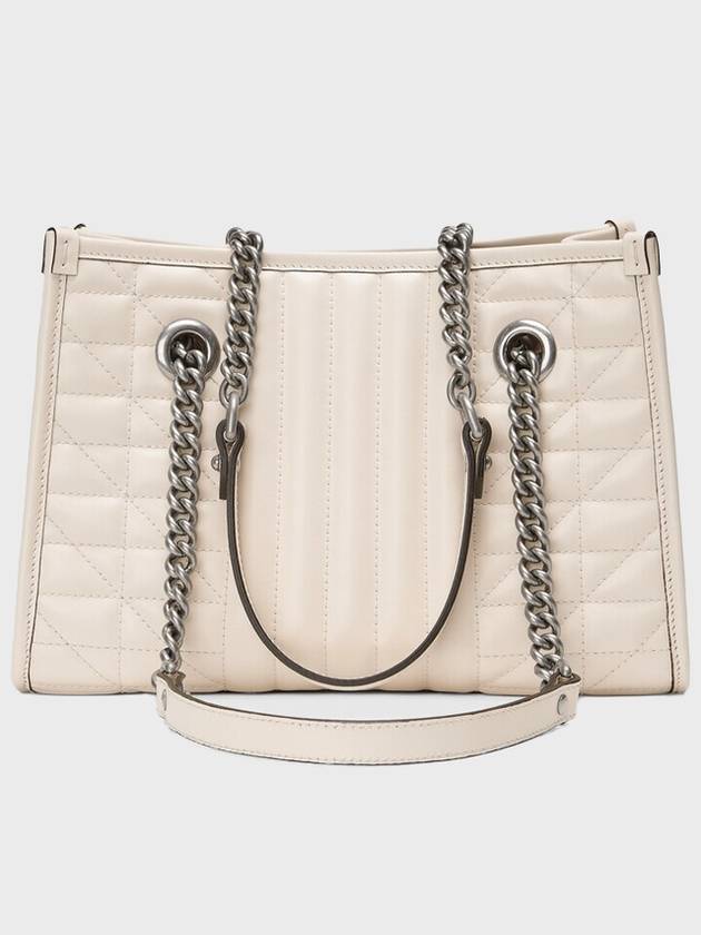 GG Marmont Small Leather Shoulder Bag White - GUCCI - BALAAN 4