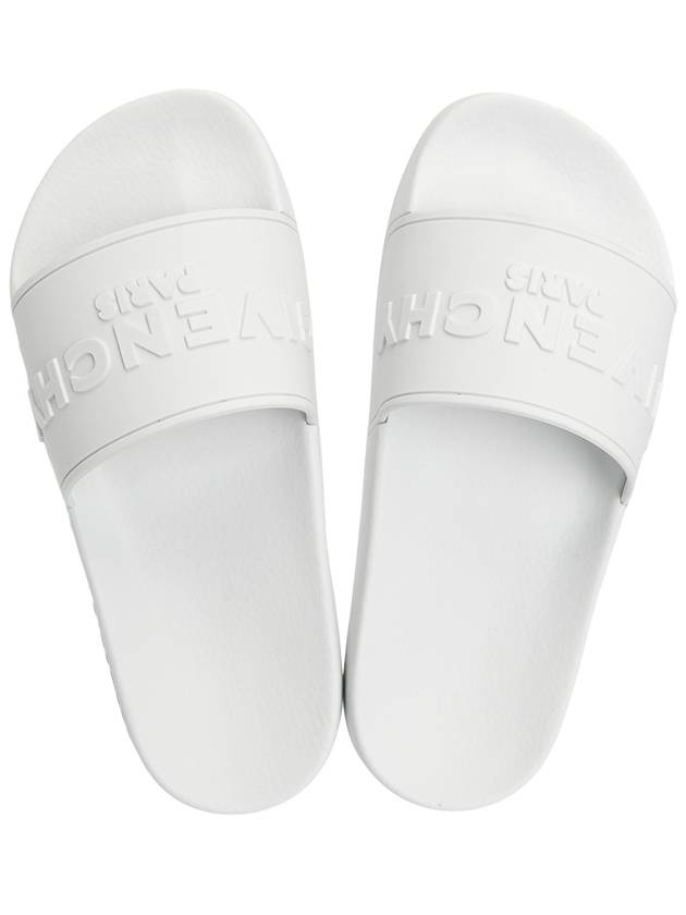 logo slippers white - GIVENCHY - BALAAN.