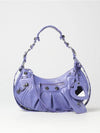 Le Cagole Small Leather Shoulder Bag Purple - BALENCIAGA - BALAAN 2