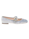 Tre Vivier Strass Buckle Baby Ballerina Sky - ROGER VIVIER - BALAAN 1