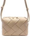 Cassette Intrecciato Small Cross Bag Beige - BOTTEGA VENETA - BALAAN 3