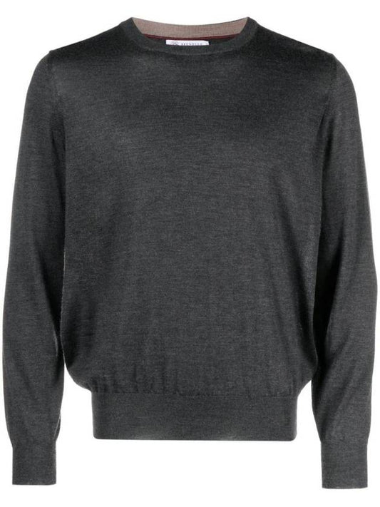 Cashmere Silk Knit Top Grey - BRUNELLO CUCINELLI - BALAAN 1