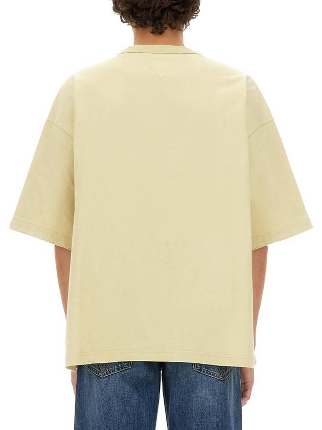 Cotton Jersey Short Sleeve T-Shirt Beige - BOTTEGA VENETA - BALAAN 4