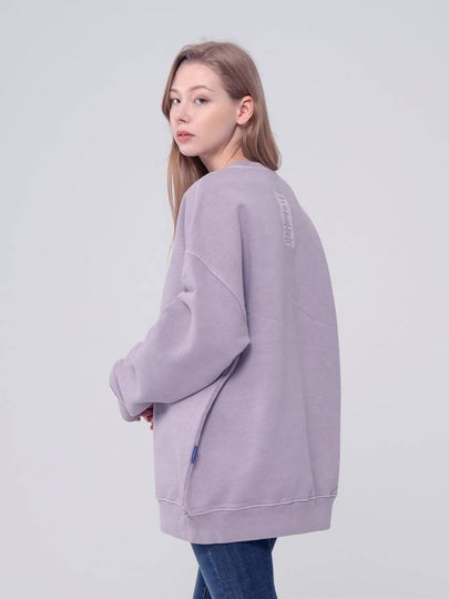 Pigment Heavy Cotton Label Art Sweatshirt Lavender - ICONOGRAPHY - BALAAN 2