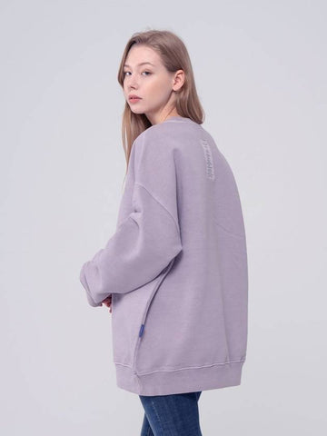 Pigment Heavy Cotton Label Art Sweatshirt Lavender - ICONOGRAPHY - BALAAN 1