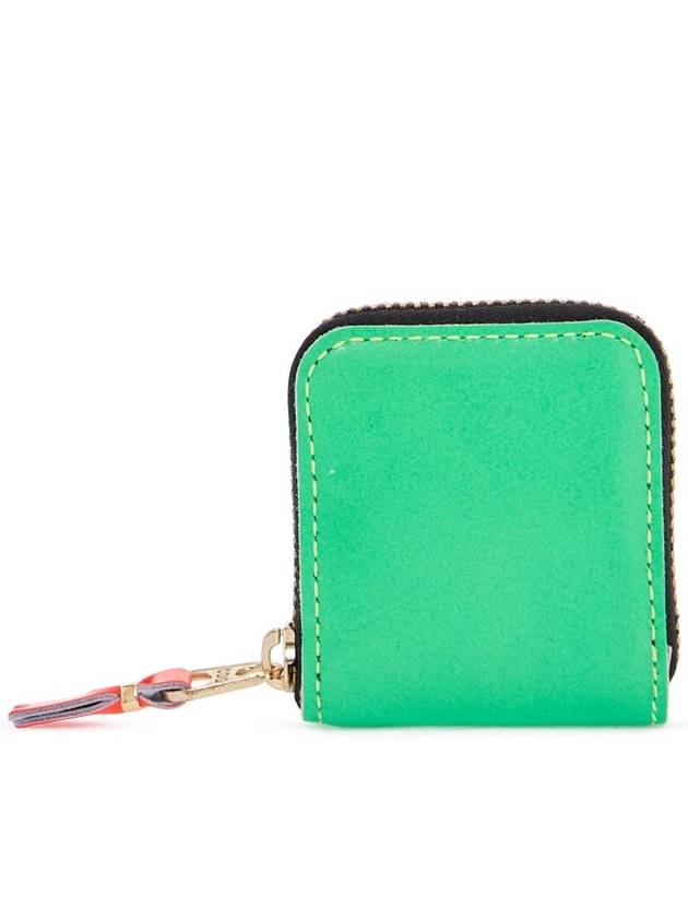 portafoglio unisex verde in pelle di capra con zip - COMME DES GARCONS WALLET - BALAAN 1