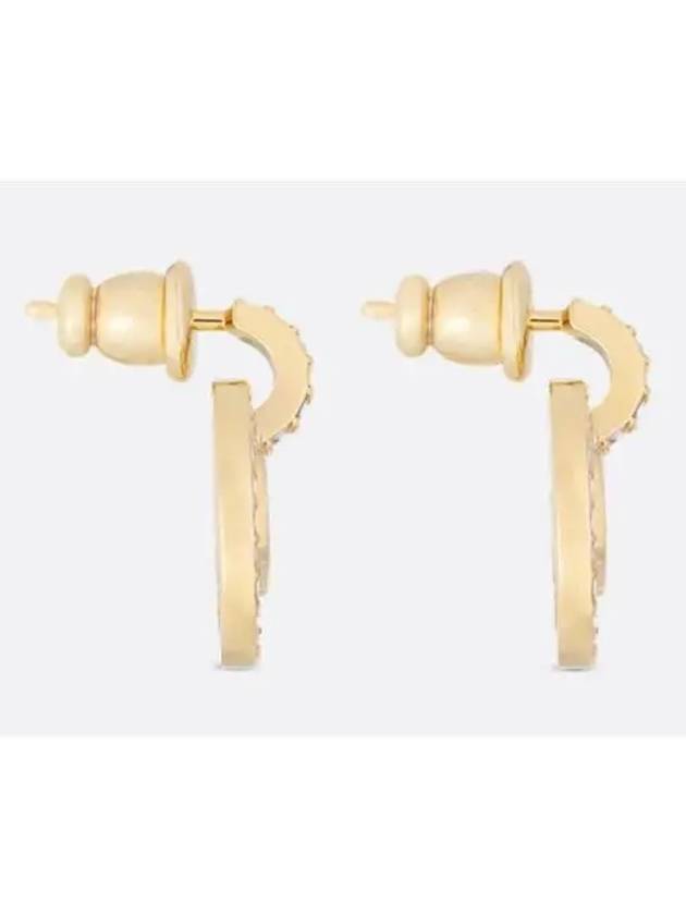 Petit CD Crystal Earrings Gold - DIOR - BALAAN 4