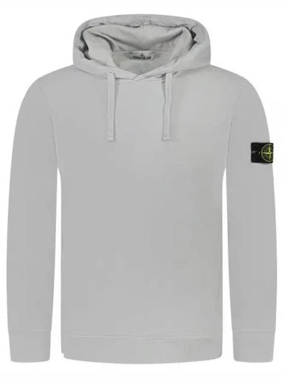 Wappen Patch Brushed Cotton Fleece Hoodie Grey - STONE ISLAND - BALAAN 2