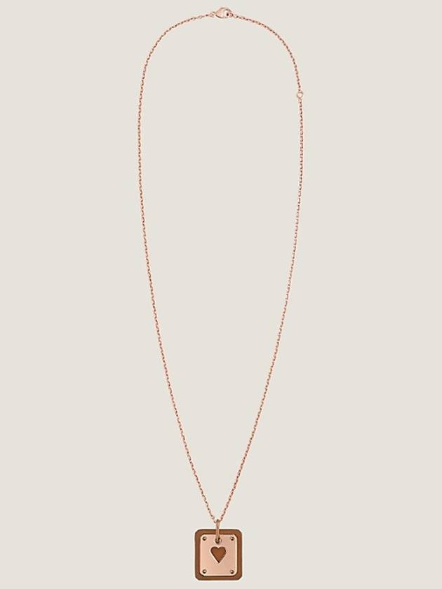 Small Heart Necklace Rose Gold - HERMES - BALAAN 3