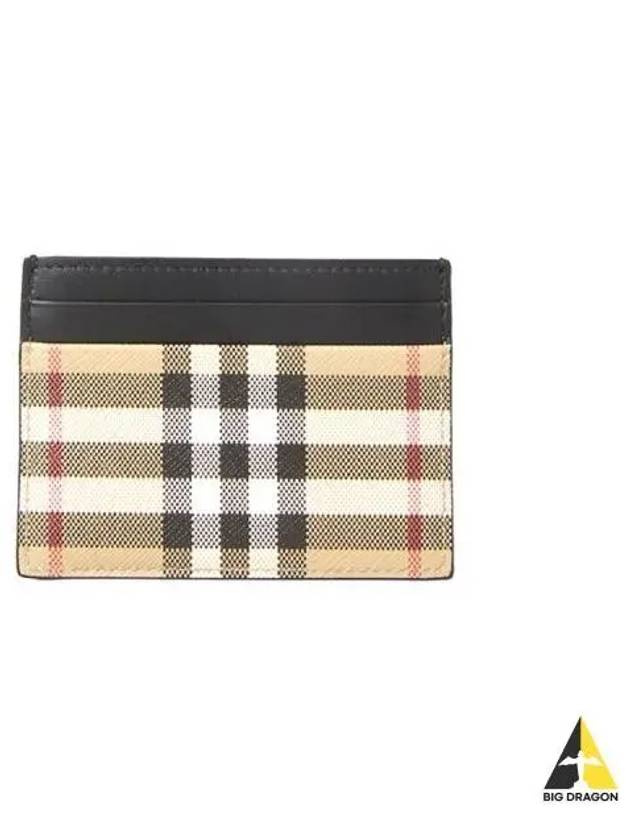 SANDON Vintage Check Card Wallet Beige - BURBERRY - BALAAN 2