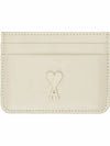 heart logo card wallet cream - AMI - BALAAN 3