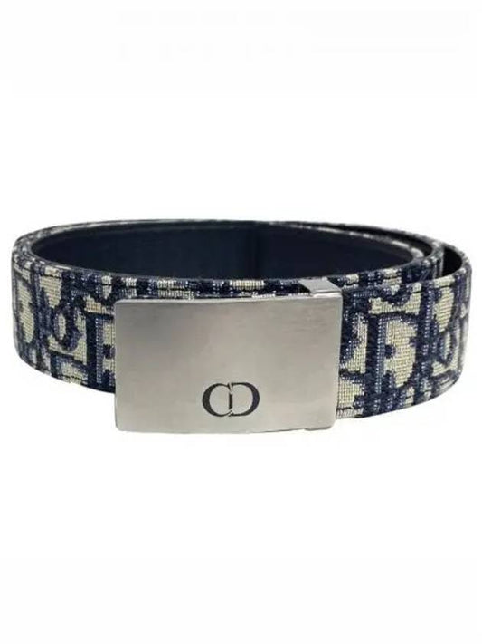 Oblique Jacquard Belt Black Beige - DIOR - BALAAN 2