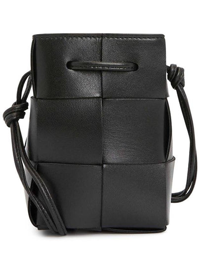 Intrecciato Cassette Small Bucket Bag Black - BOTTEGA VENETA - BALAAN 2