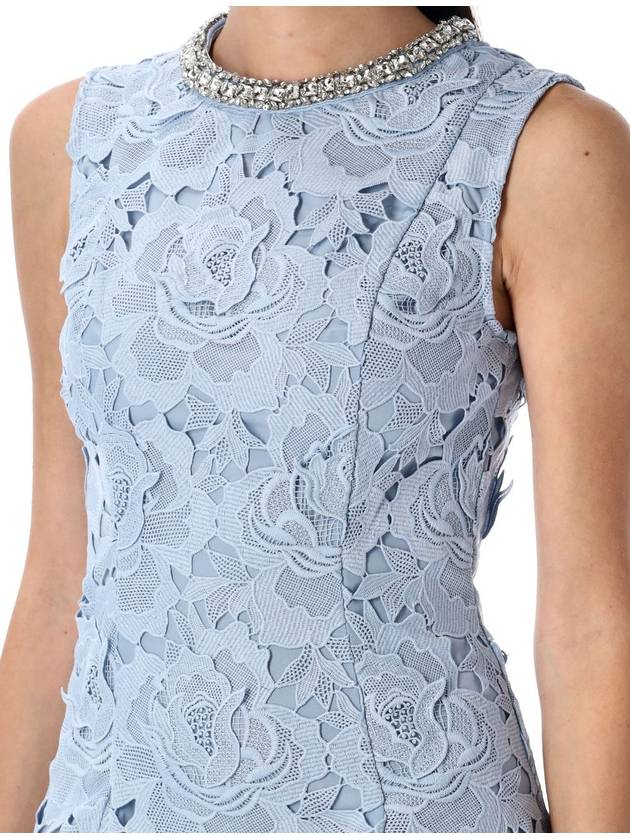 BLUE FLOWER LACE MINI DRESS - SELF PORTRAIT - BALAAN 3