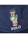 Kids Teddy Bear Embroidery Cap Hat Navy 919994 001 - POLO RALPH LAUREN - BALAAN 4