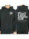 EXERCISE OFTEN Hooded Sweatshirt Feed Black HOAW232 FB - SPORTY & RICH - BALAAN 2