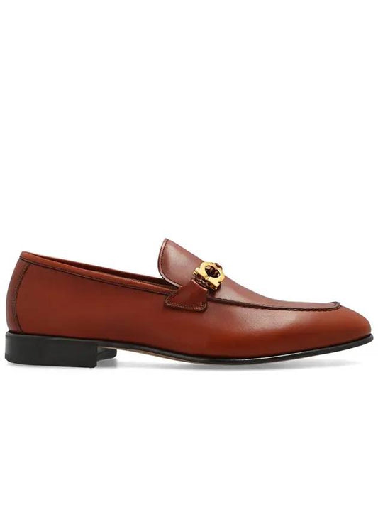 Salvatore Gancini Ornament Loafer Brown - SALVATORE FERRAGAMO - 1