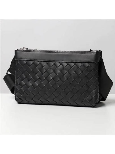 Intrecciato Classic Messenger Bag Black - BOTTEGA VENETA - BALAAN 2