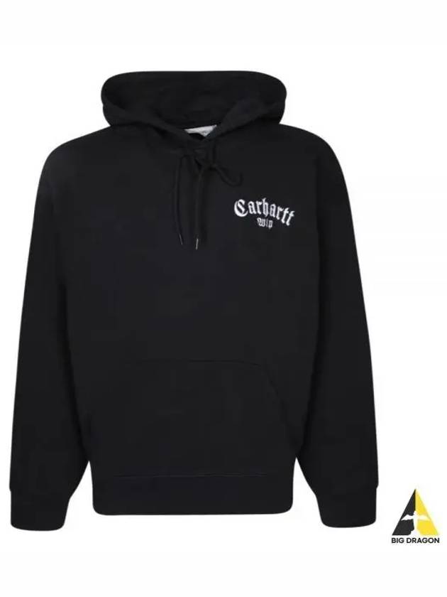 Onyx script logo embroidered hoodie - CARHARTT WIP - BALAAN 2