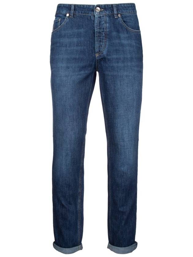 Mid-Rise Slim Jeans Blue - BRUNELLO CUCINELLI - BALAAN 2