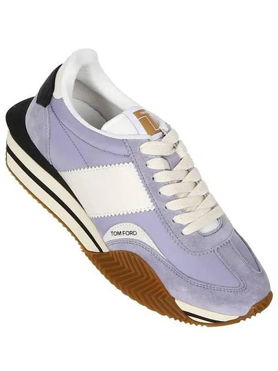 Logo James Panel Low Top Sneakers Lavender - TOM FORD - BALAAN 2