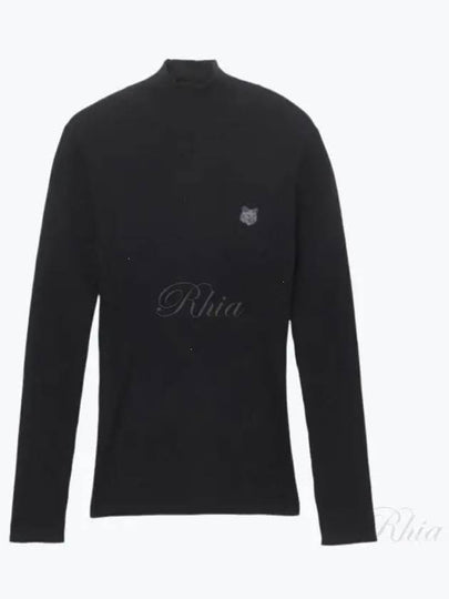 Bold Fox Head Patch Turtleneck Black - MAISON KITSUNE - BALAAN 2