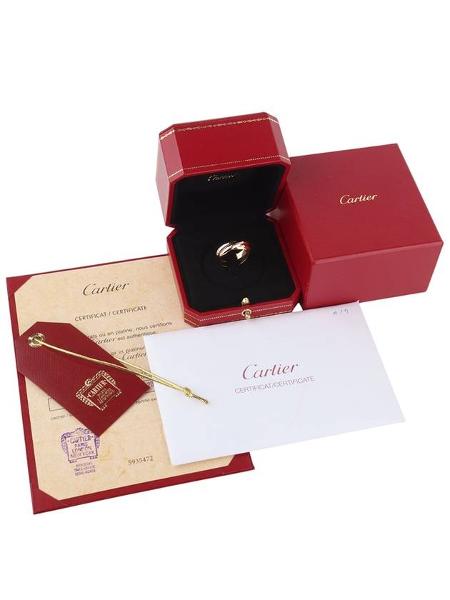 B42342 Tricolor Gold Classic Trinity Ring Medium No 57 Department Store Warranty 34182 - CARTIER - BALAAN 6