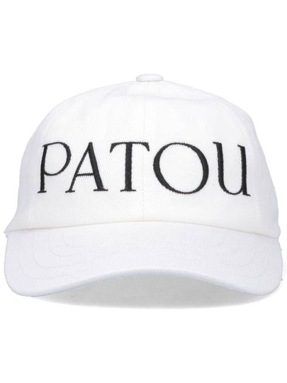 Embroidered Logo Cotton Ball Cap White - PATOU - BALAAN 2