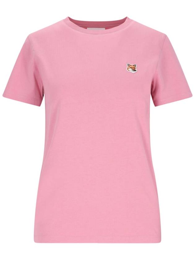 Fox Head Patch Regular Short Sleeve T-Shirt Pink - MAISON KITSUNE - BALAAN 2