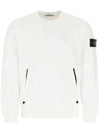 Wappen Side Zipper Pocket Sweatshirt White - STONE ISLAND - BALAAN 2