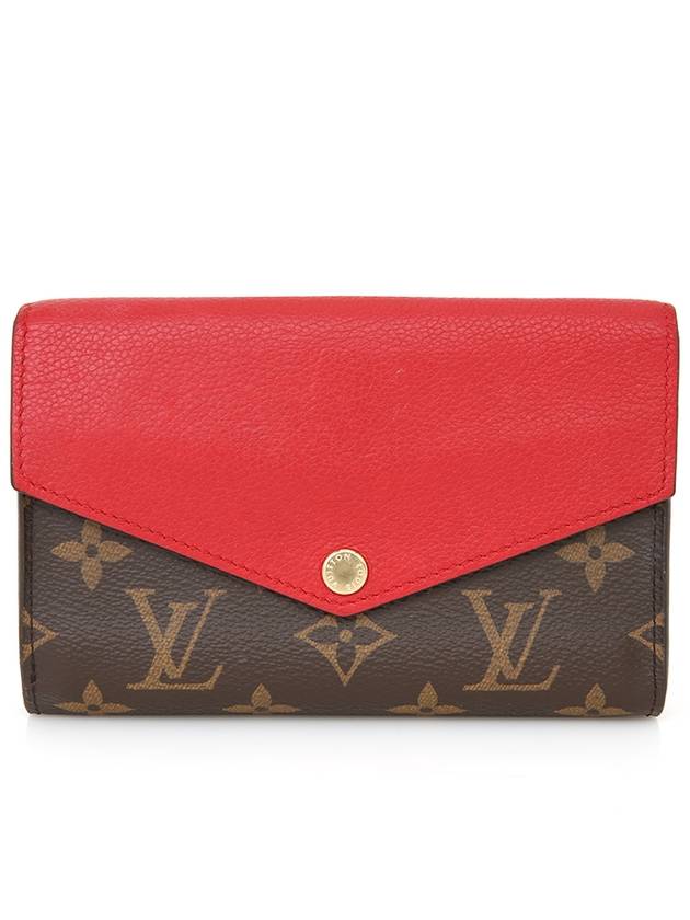 Monogram Palace Wallet 3 fold Red Medium - LOUIS VUITTON - BALAAN 1