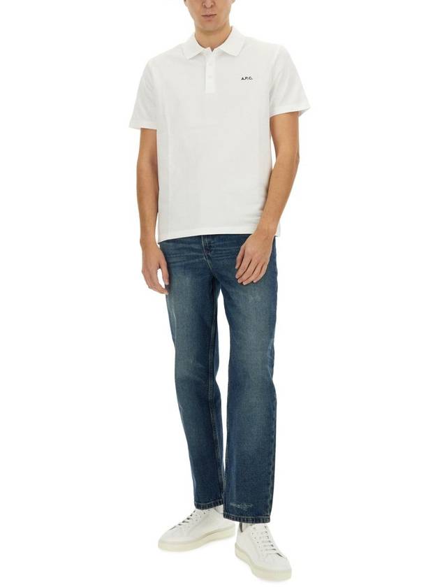 Carter Cotton Polo Shirt White - A.P.C. - BALAAN 3