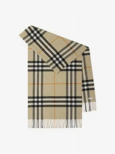 Wide Check Cashmere Scarf Beige - BURBERRY - BALAAN 2