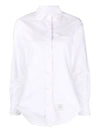 RWB Back Stripe Round Collar Classic Oxford Shirt White - THOM BROWNE - BALAAN 2