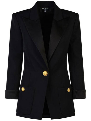 Balmain Black Wool Blazer - BALMAIN - BALAAN 1