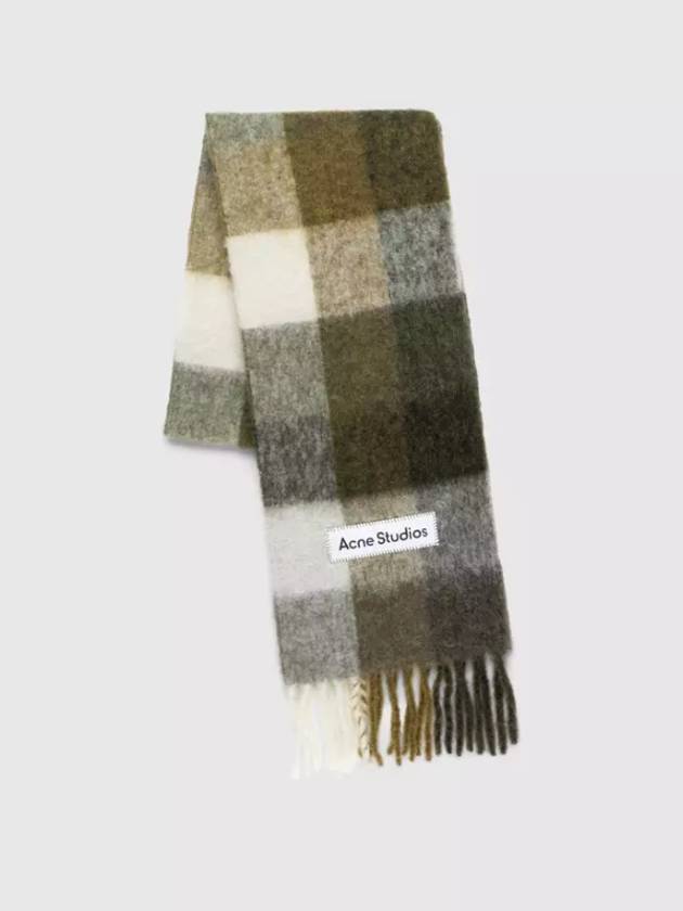 Check Mohair Muffler Green - ACNE STUDIOS - BALAAN 8