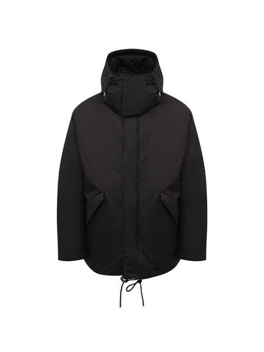 Men's Detachable Recycled Zip-Up Hoodie Jacket Black - BURBERRY - BALAAN 1