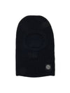 Logo Patch Wool Balaclava Black - STONE ISLAND - BALAAN 1