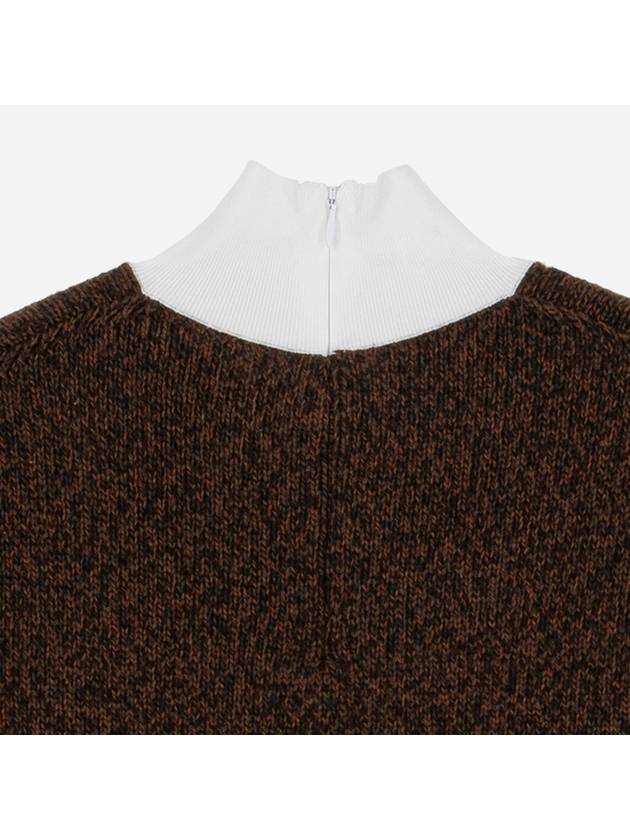 wool knit top brown - PRADA - BALAAN 7