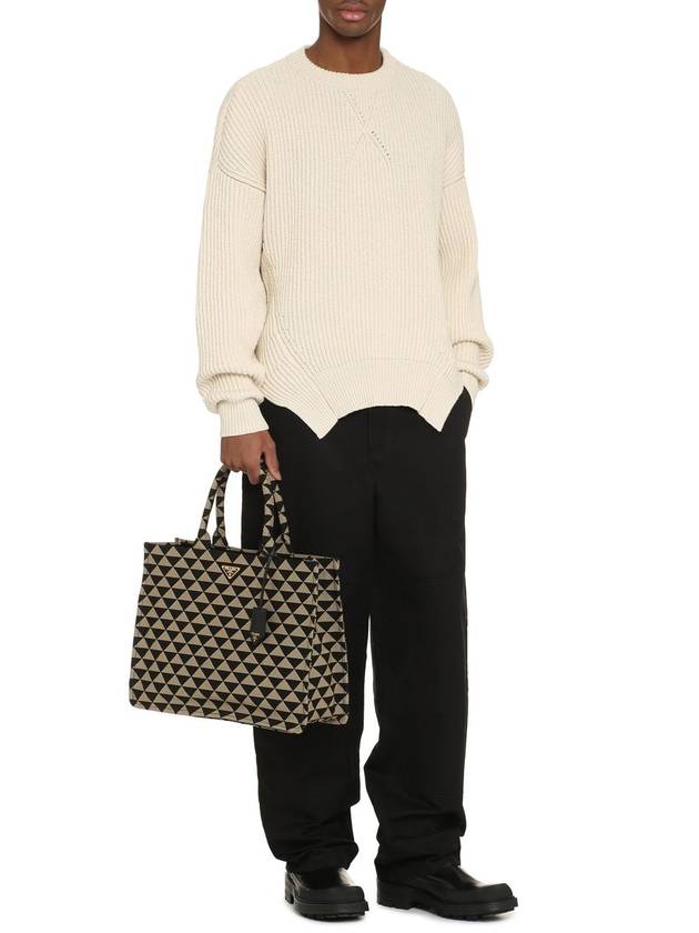 Crew Neck Knit Top Cream - JIL SANDER - BALAAN 4