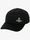 Embroidered ORB Logo Classic Ball Cap Black - VIVIENNE WESTWOOD - BALAAN 3