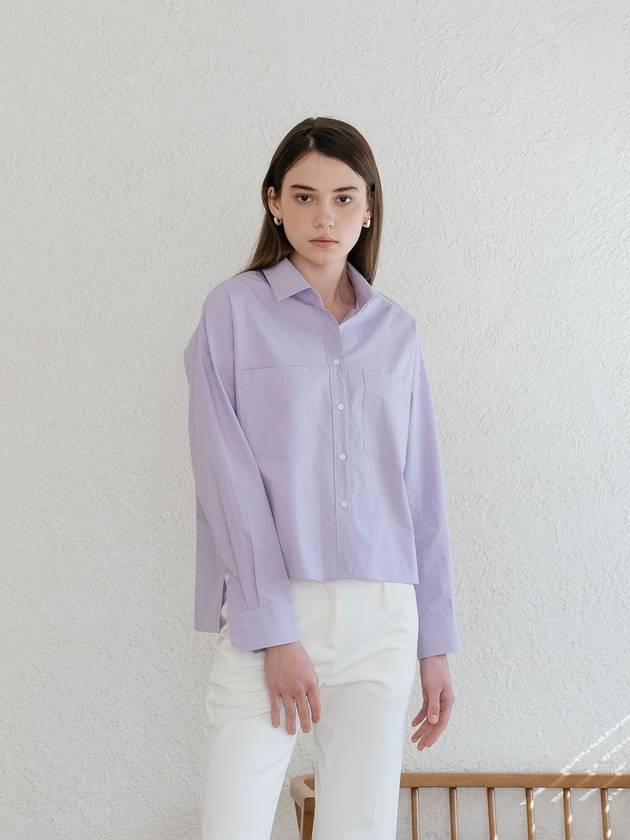 Lavender Crop Shirt Purple - YOUNESS - BALAAN 2