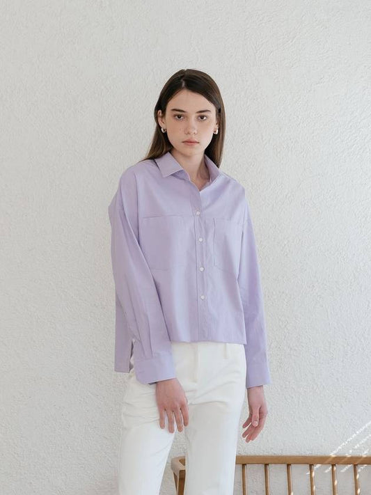lavender crop shirt - YOUNESS - BALAAN 2