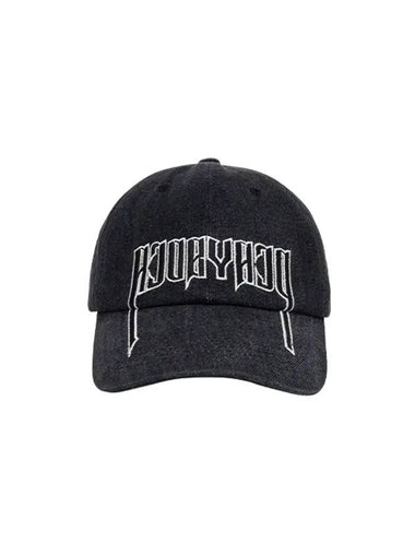 Arch Logo Denim Ball Cap Black - AJOBYAJO - BALAAN 1