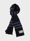 Wool 100 Pattern Muffler Navy - FFEFF STUDIO - BALAAN 2