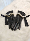 Women s chain pearl embellished leather gloves AA7328 7 5 Condition A - CHANEL - BALAAN 4