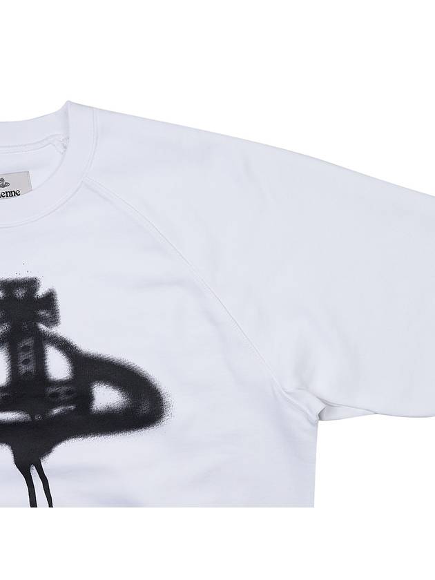 Spray ORB Raglan Sweatshirt White - VIVIENNE WESTWOOD - BALAAN 5